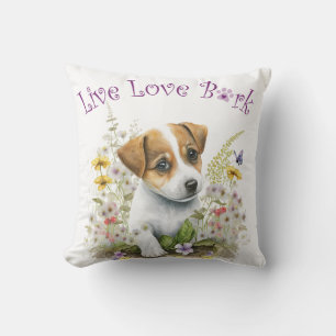 Jack Russell Dog Mum Floral Cushion