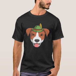 Jack Russell Dog Oktoberfest German Bavarian Alpin T-Shirt