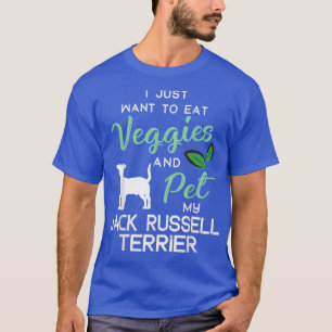 Jack Russell Funny Vegan Dog Lover Owner Xmas Birt T-Shirt