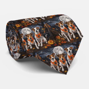 Jack Russell Halloween Spooky Tie