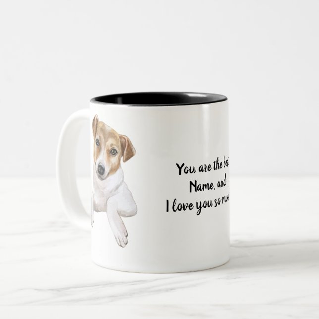 Jack Russell, I love you, Two-Tone Coffee Mug (Front Left)