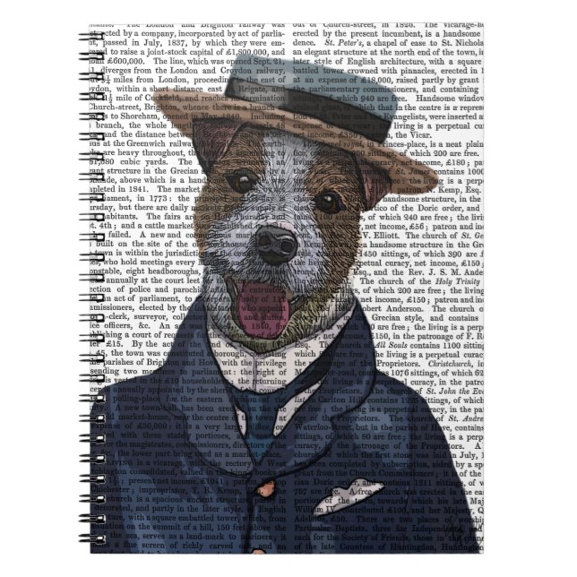 Jack Russell in Boater 2 Notebook (Front)