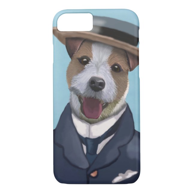 Jack Russell in Boater Case-Mate iPhone Case (Back)
