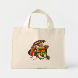 JACK RUSSELL IN THE TOY BOX MINI TOTE BAG
