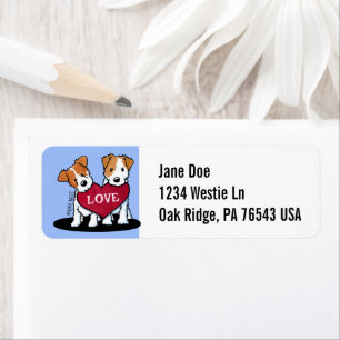 Jack Russell KiniArt  Return Address Label