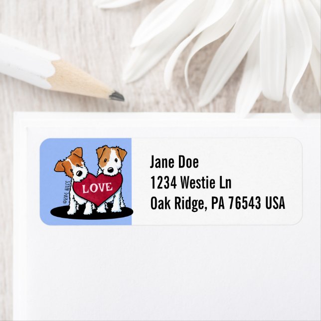 Jack Russell KiniArt  Return Address Label (Insitu)