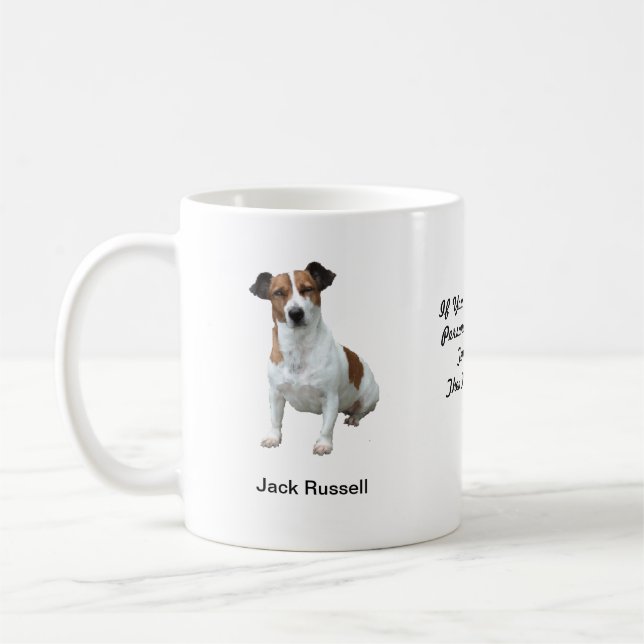 Jack Russell Mug - With two images and a motif (Left)