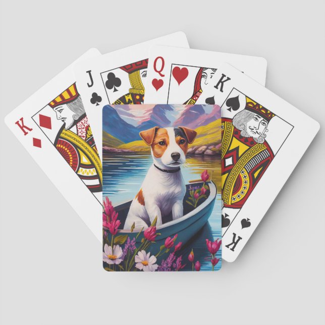 Jack Russell on a Paddle: A Scenic Adventure Playing Cards (Back)