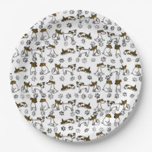 Jack Russell Paper Plates
