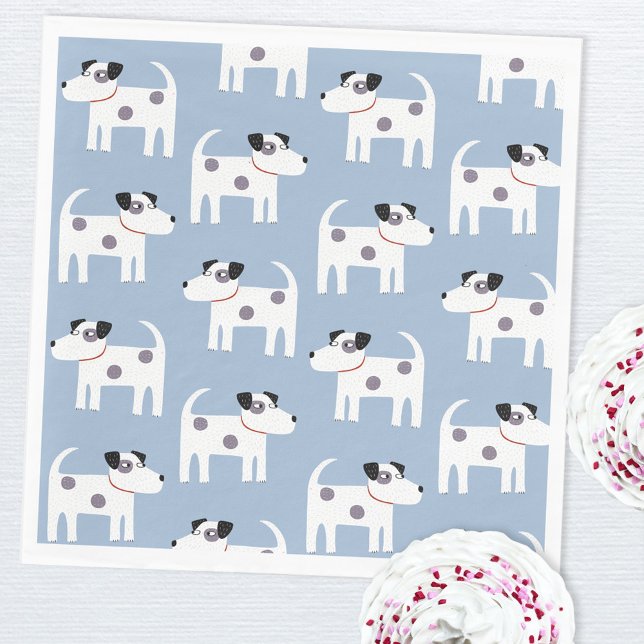 Jack Russell Parson Terrier Dog Pattern Napkin (Jack Russell Parson Terrier dog patterned paper napkins)