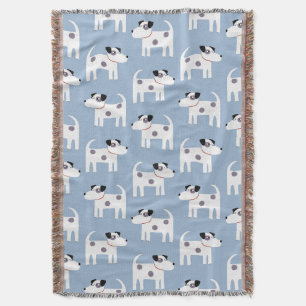 Jack Russell Parson Terrier Dog Pattern Throw Blanket