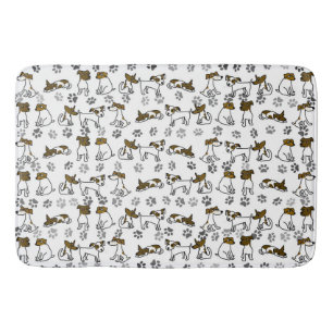 Jack Russell Paw Print Bath Mat