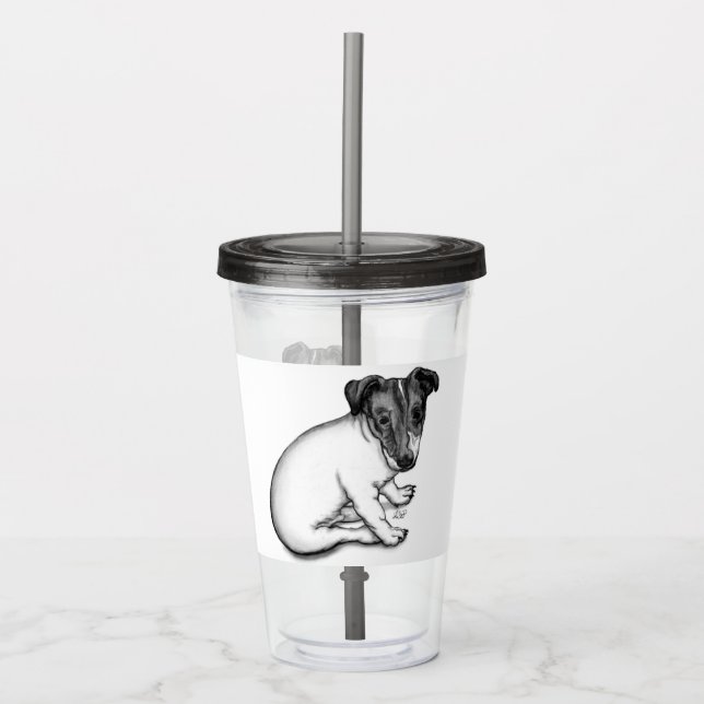 Jack Russell Puppy 10 weeks old Acrylic Tumbler (Front)