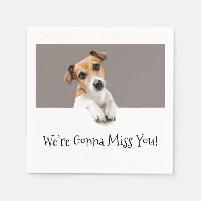 Jack Russell Puppy Dog Cute Adorable Sweet Napkin (Front)