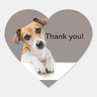 Jack Russell Puppy Sweet Adorable Cute Heart Stick Heart Sticker