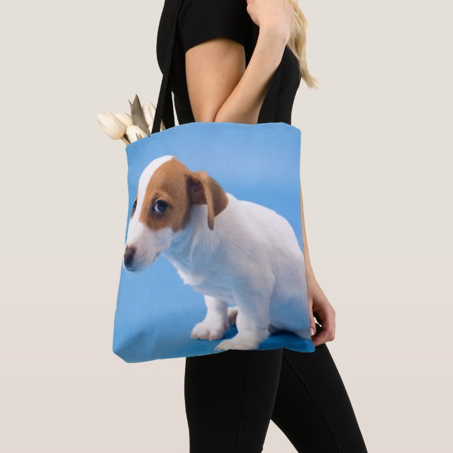 Jack Russell Puppy Tote Bag (Close Up)