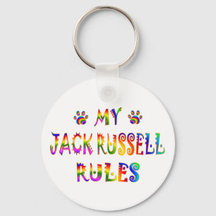 Jack Russell Rules Fun Key Ring