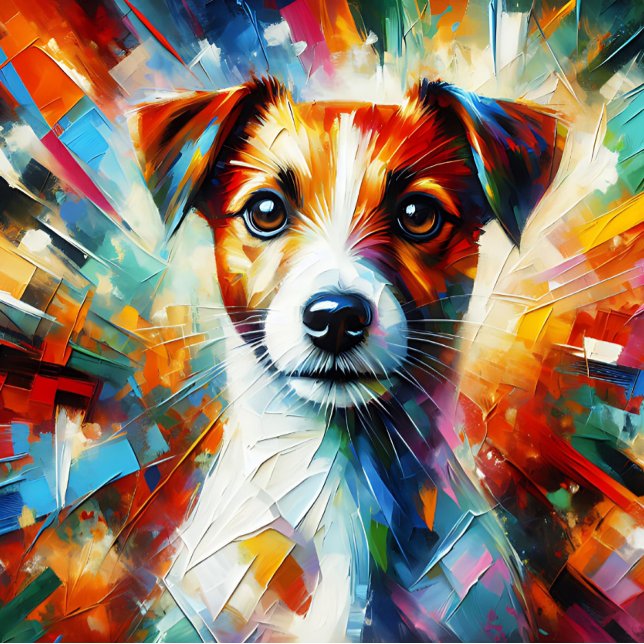 Jack Russell Terrier Acrylic Print | Colourful Jigsaw Puzzle (Creator Uploaded)