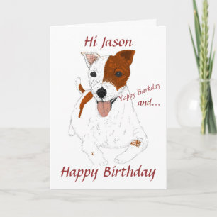Jack Russell Terrier add name front Card