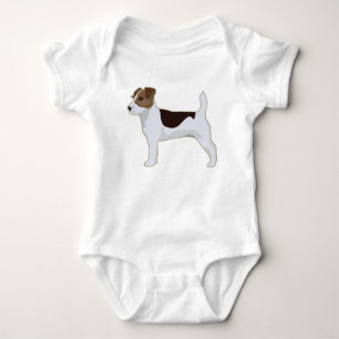 Jack Russell Terrier Basic Breed Illustration Baby Bodysuit