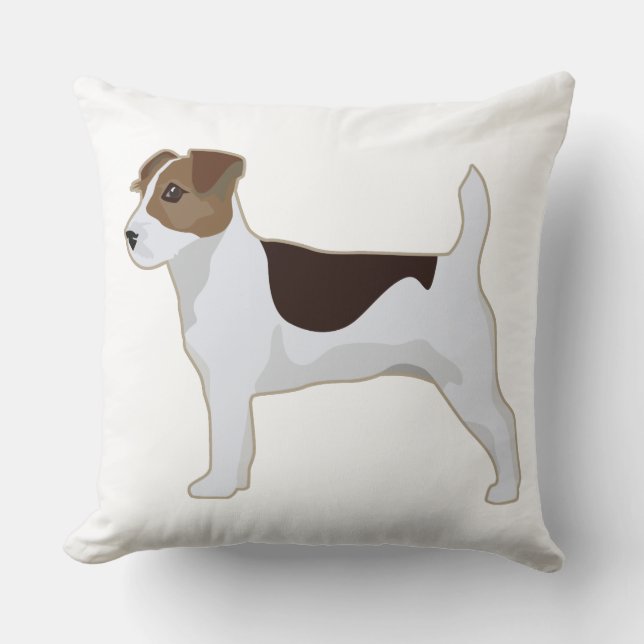Jack Russell Terrier Basic Breed Illustration Cushion (Front)
