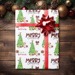 Jack Russell Terrier, Bird and Christmas Tree Wrapping Paper<br><div class="desc">The repeated pattern on this cute Christmas wrapping paper is an image of an adorable wire haired Jack Russell Terrier wearing a red and white Santa hat. The dog sits among brightly wrapped gift packages beside a decorated Christmas tree. A bullfinch bird is landing on the tree behind it. Stylised...</div>