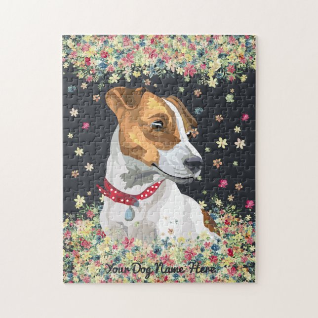 Jack Russell Terrier black Jigsaw Puzzle (Vertical)