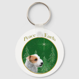 Jack Russell Terrier (broken) Peace Key Ring