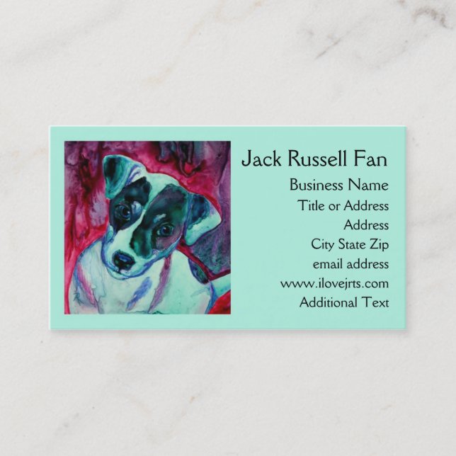 Jack Russell Terrier Business Card - "Julep" (Front)