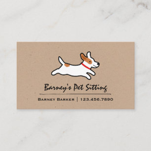 Jack Russell Terrier Cartoon Dog Business Card
