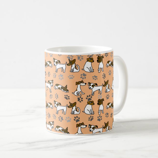 Jack Russell Terrier Cartoon Mug (Front Right)