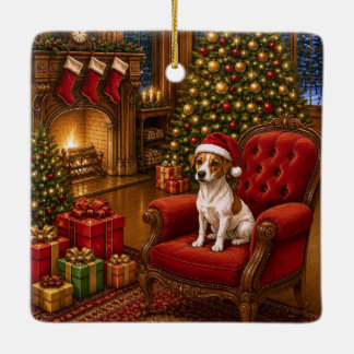 Jack Russell Terrier Ceramic Ornament