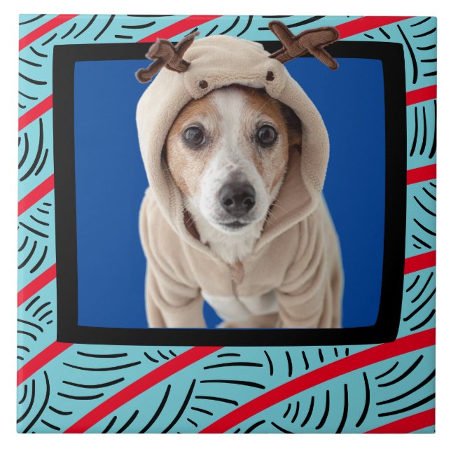 Jack Russell Terrier customised photo frame Ceramic Tile (Front)