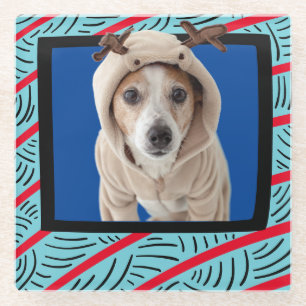 Jack Russell Terrier customised photo frame Glass Coaster