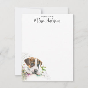 Jack Russell Terrier Cute Puppy Dog Personalised Card
