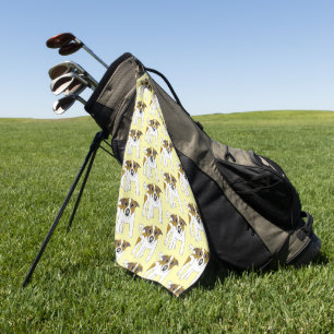 Jack Russell Terrier Design Any Colour Background Golf Towel