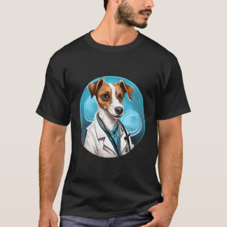 Jack Russell Terrier Doctor Funny Dog Profession T-Shirt