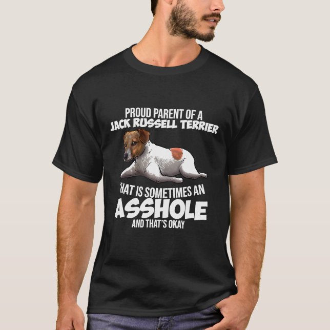 Jack Russell Terrier Dog Breed Portrait      T-Shirt (Front)