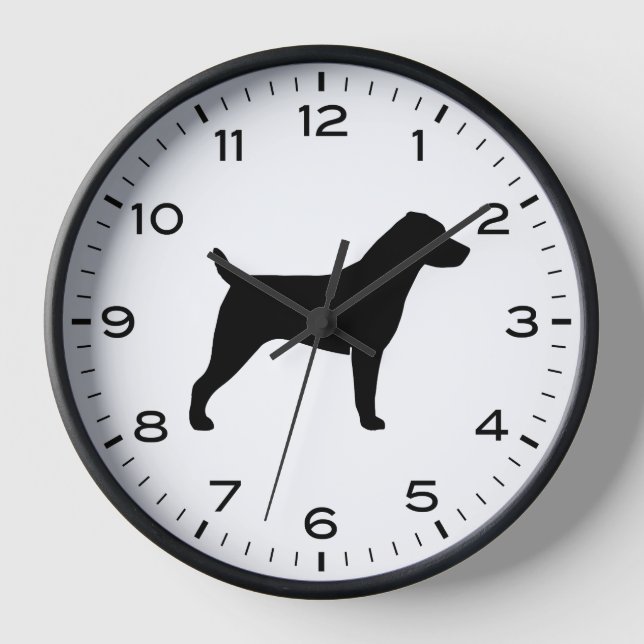 Jack Russell Terrier Dog Breed Silhouette Clock (Front)