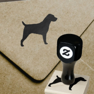 Jack Russell Terrier Dog Breed Silhouette Rubber Stamp