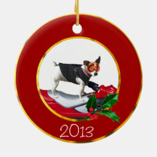Jack Russell Terrier dog Ceramic Ornament