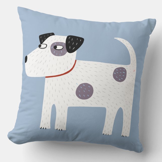 Jack Russell Terrier Dog Cushion (Fun Parson Jack Russell terrier dog throw pillow)