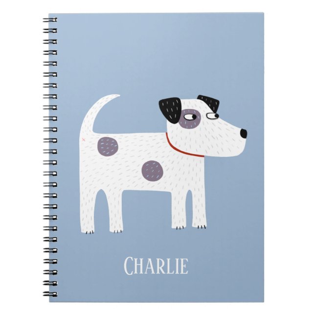 Jack Russell Terrier Dog Custom Name Notebook (Front)