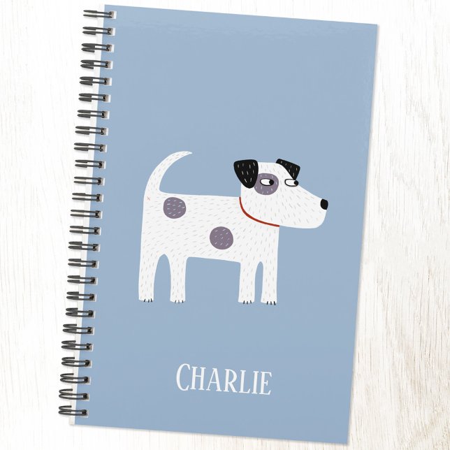Jack Russell Terrier Dog Custom Name Planner (Parson Jack Russell terrier dog personalized name notebook)