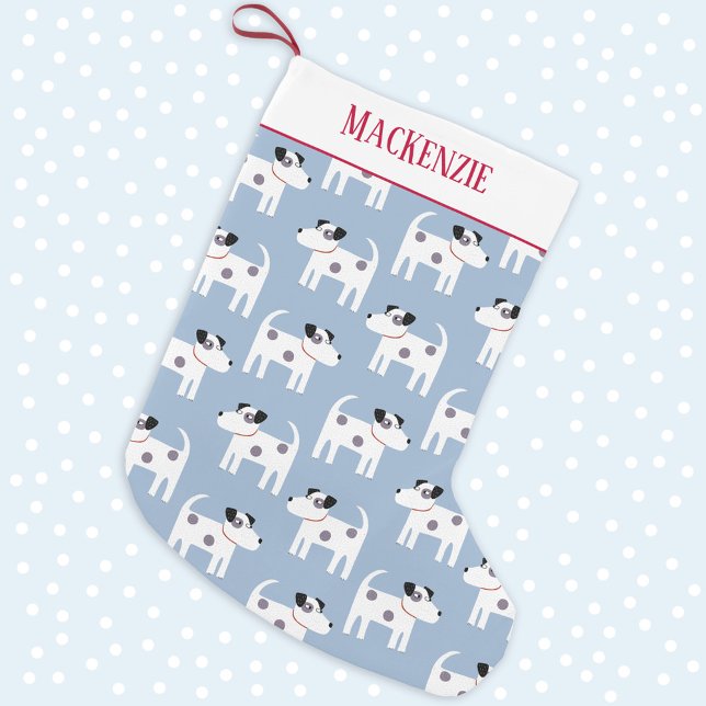 Jack Russell Terrier Dog Custom Name Small Christmas Stocking (Creator Uploaded)