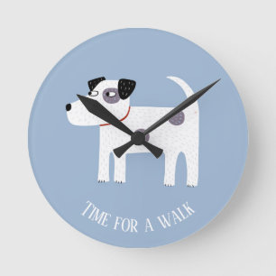 Jack Russell Terrier Dog Custom Text Round Clock