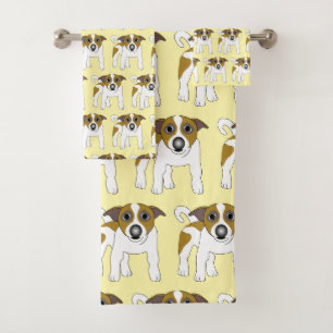 Jack Russell Terrier Dog Design Bath Towel Set