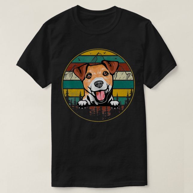 Jack Russell Terrier Dog  Fathers Day Xmas For Dad T-Shirt (Design Front)