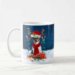 Jack Russell Terrier Dog in Snow Christmas Gifts  Coffee Mug
