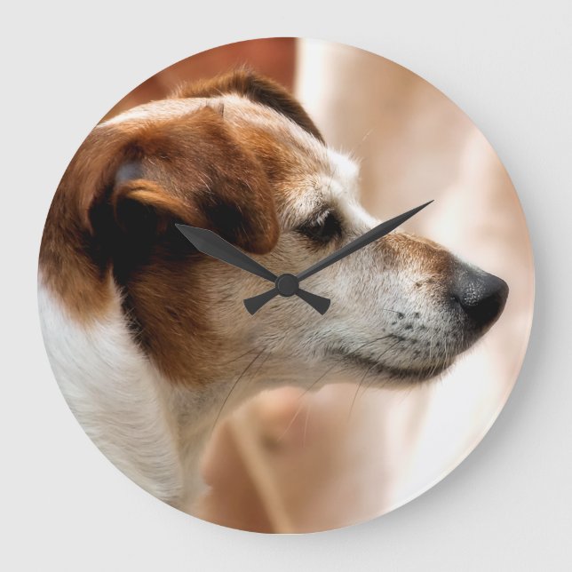 JACK RUSSELL TERRIER DOG LARGE CLOCK (Front)